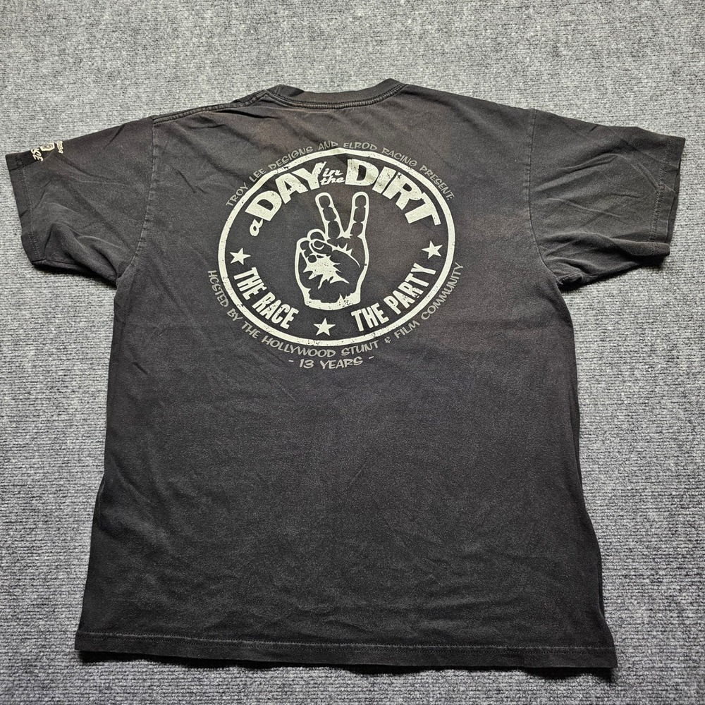 Troy Lee Designs Fasthouse A Day In The Dirt Motocross T-Shirt Black Mens Large